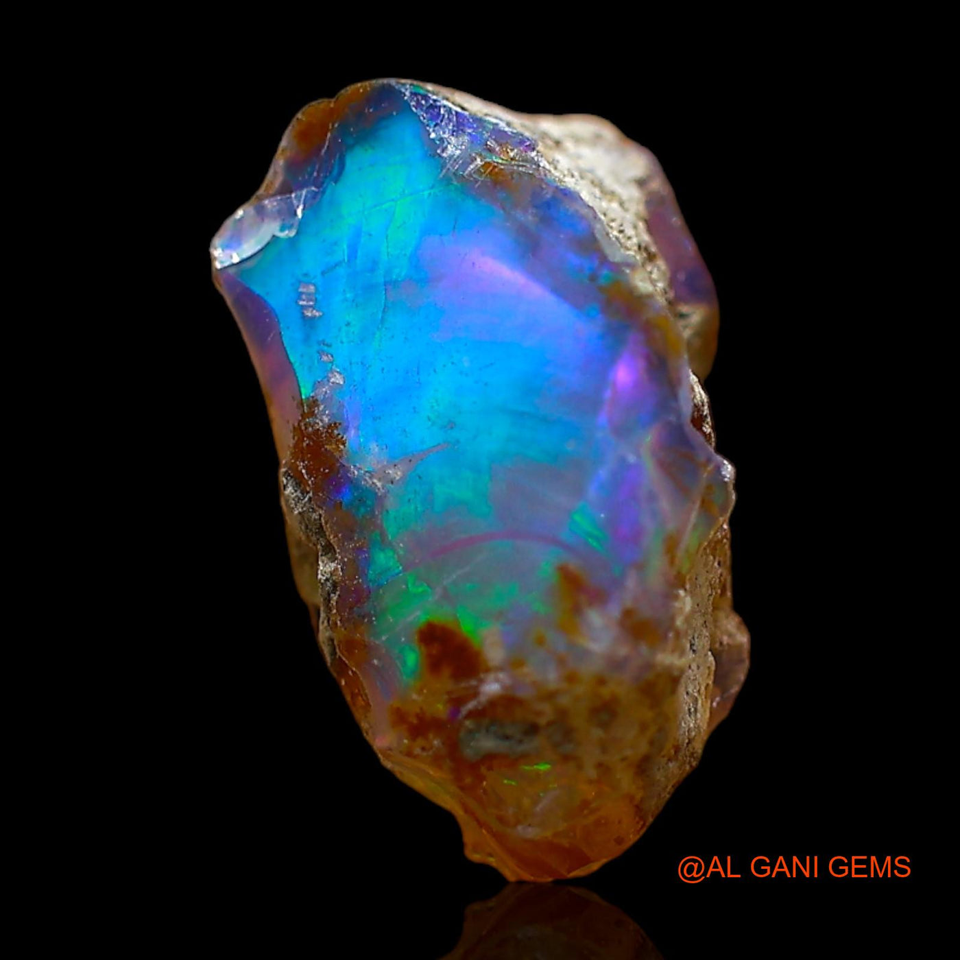 Natural Untreated Fire Opal Loose Gemstone Fancy Rough From Ethiopia 3.00 Cts 13x9x7 mm E-446