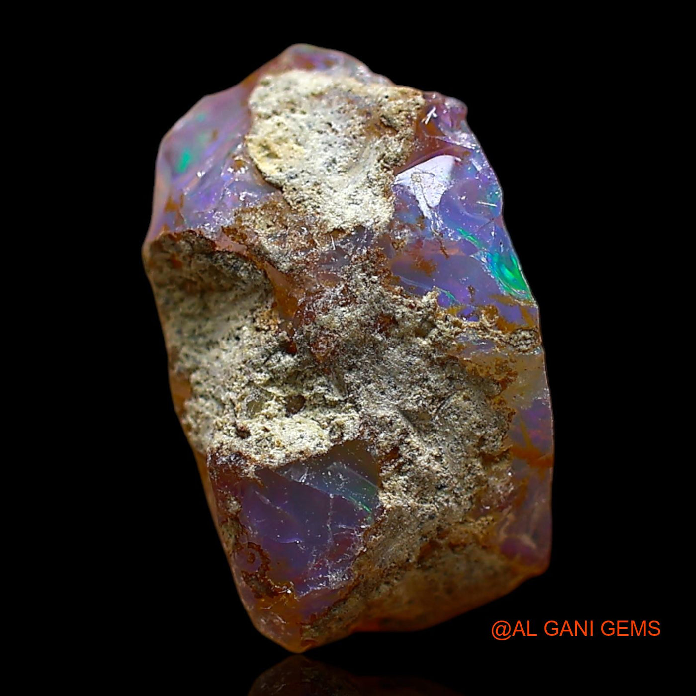 Natural Untreated Fire Opal Loose Gemstone Fancy Rough From Ethiopia 3.00 Cts 13x9x7 mm E-446