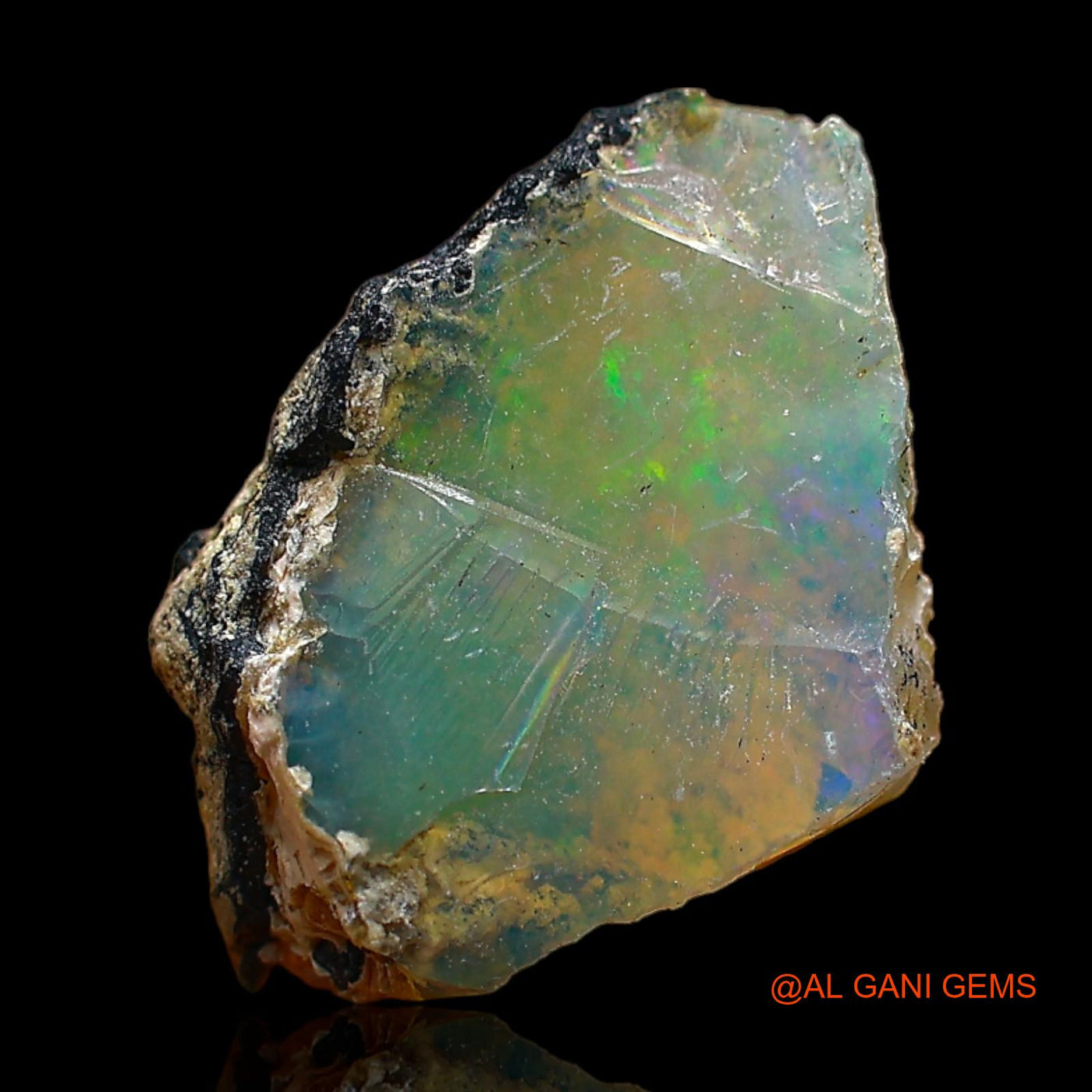 3.00 Cts Natural Ethiopian Fire Opal Loose Gemstone Fancy Rough 14x11x6 mm E-448