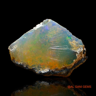 3.00 Cts Natural Ethiopian Fire Opal Loose Gemstone Fancy Rough 14x11x6 mm E-448
