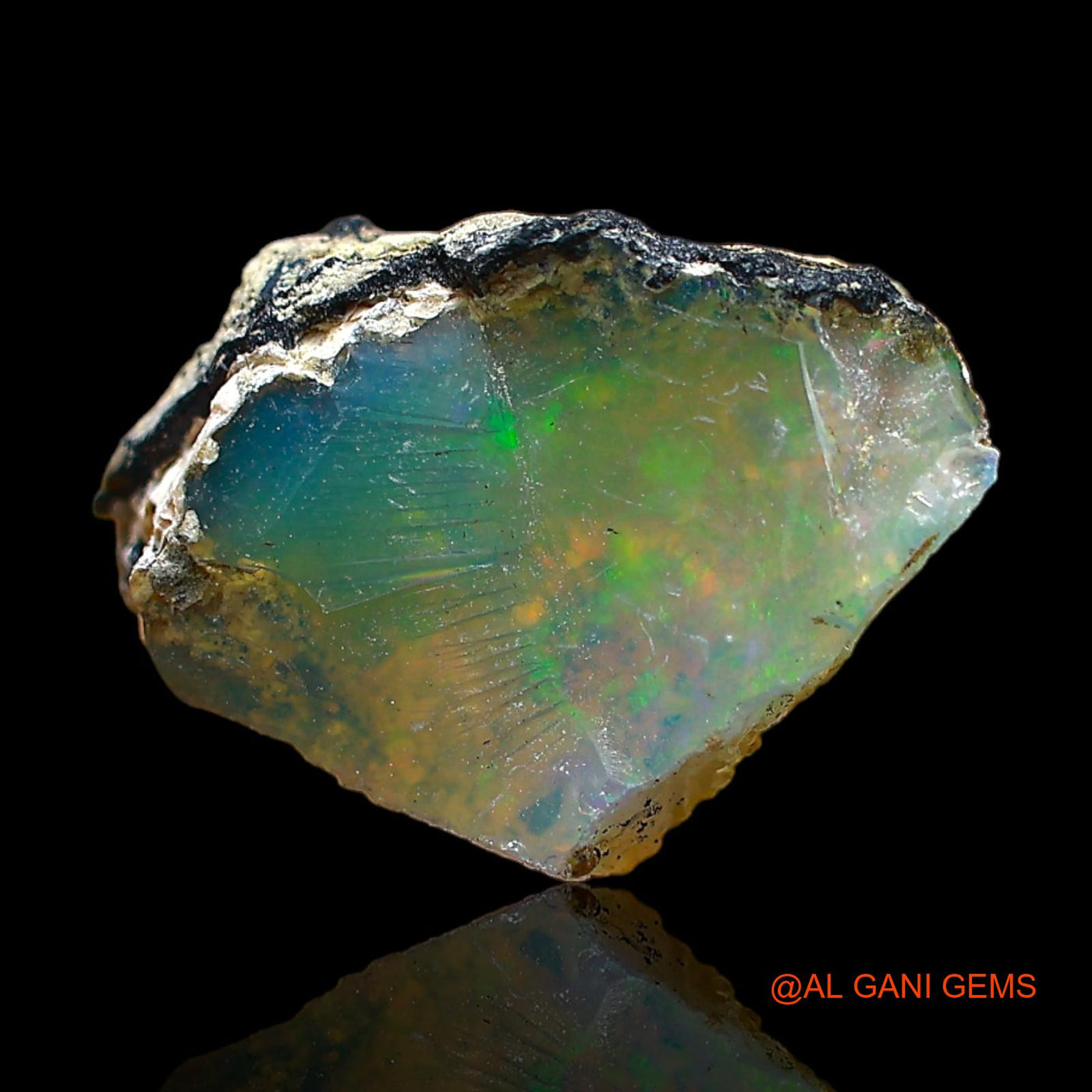 3.00 Cts Natural Ethiopian Fire Opal Loose Gemstone Fancy Rough 14x11x6 mm E-448