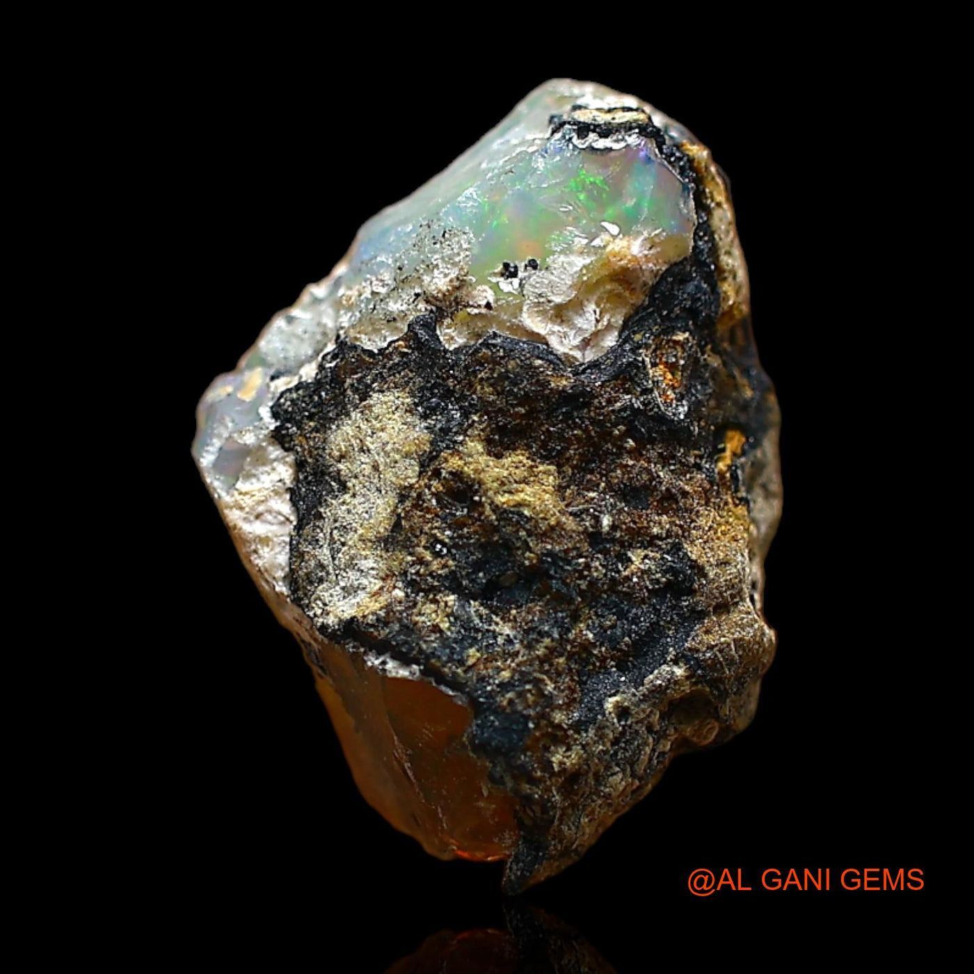 3.00 Cts Natural Ethiopian Fire Opal Loose Gemstone Fancy Rough 14x11x6 mm E-448