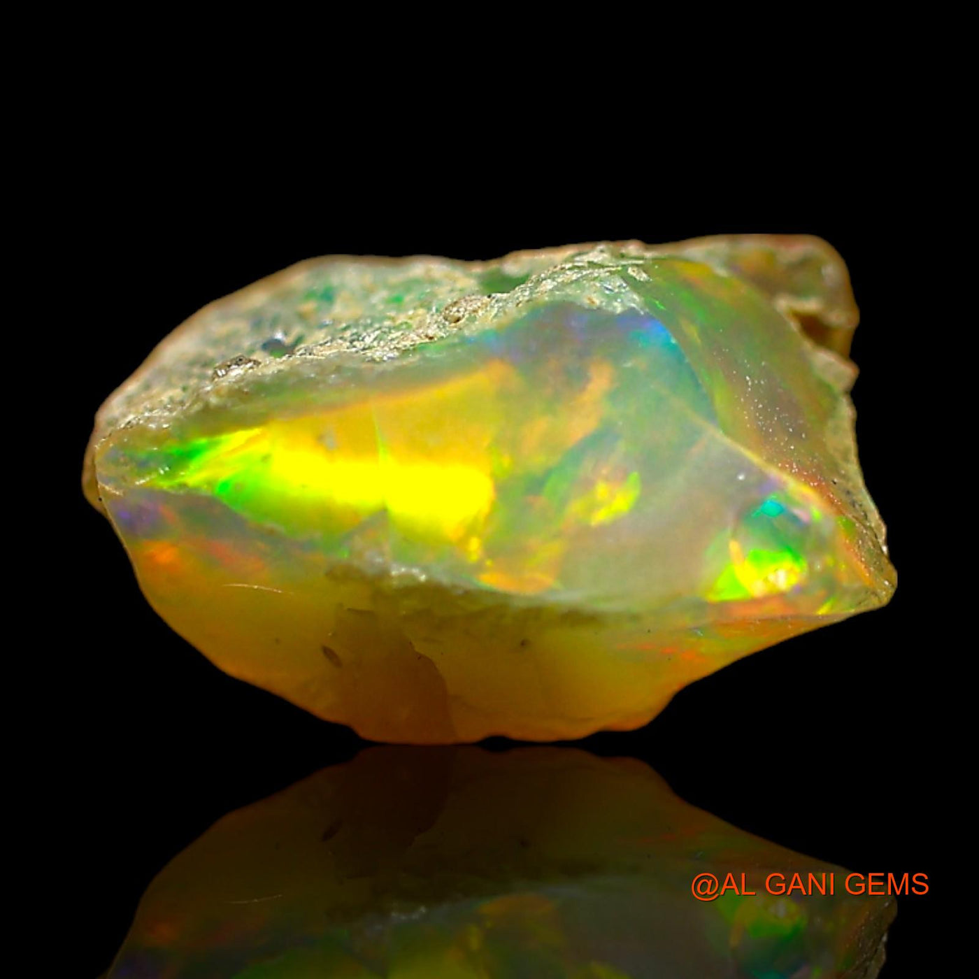 3.00 Cts Natural Ethiopian Fire Opal Loose Gemstone Fancy Rough 13x12x6 mm E-449