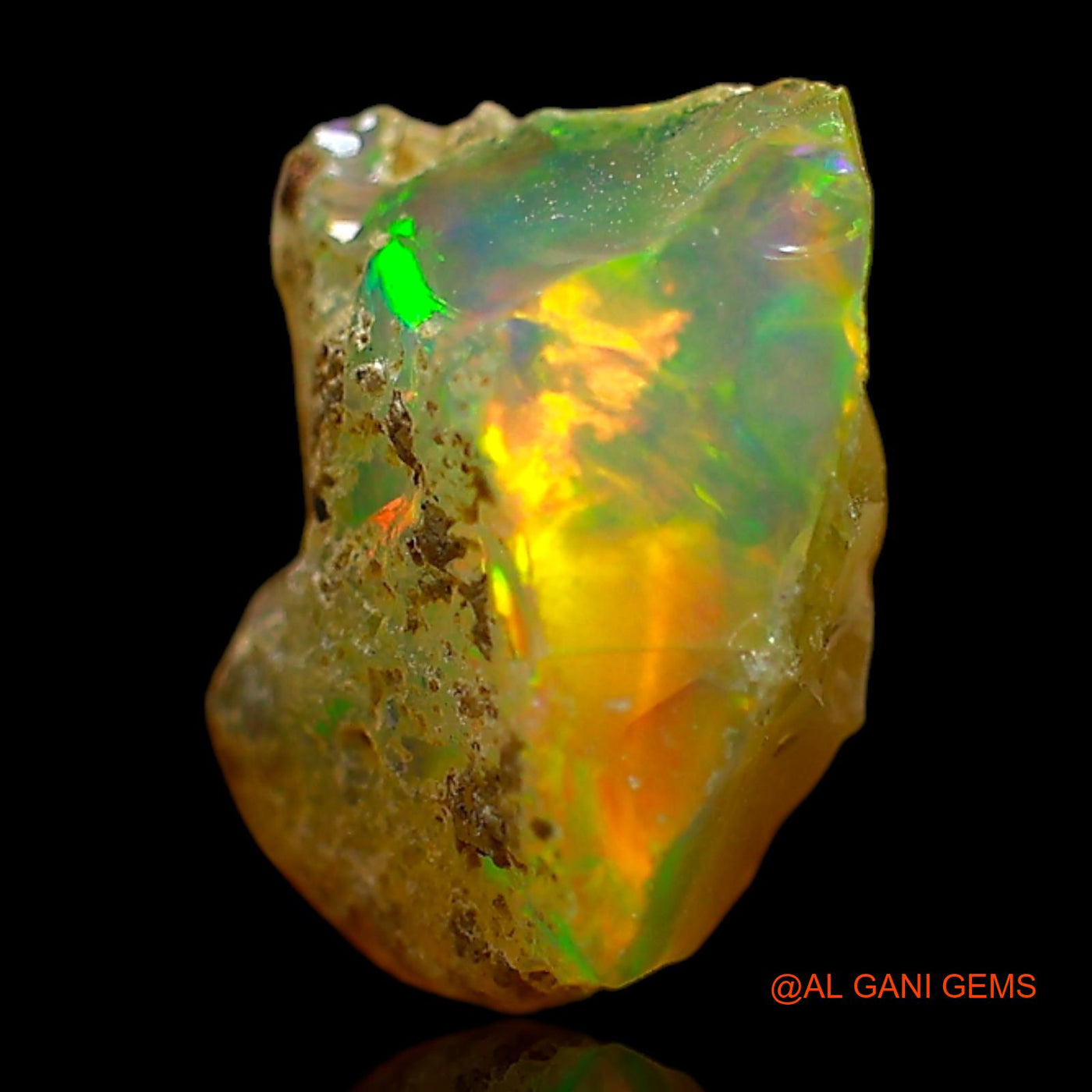 3.00 Cts Natural Ethiopian Fire Opal Loose Gemstone Fancy Rough 13x12x6 mm E-449