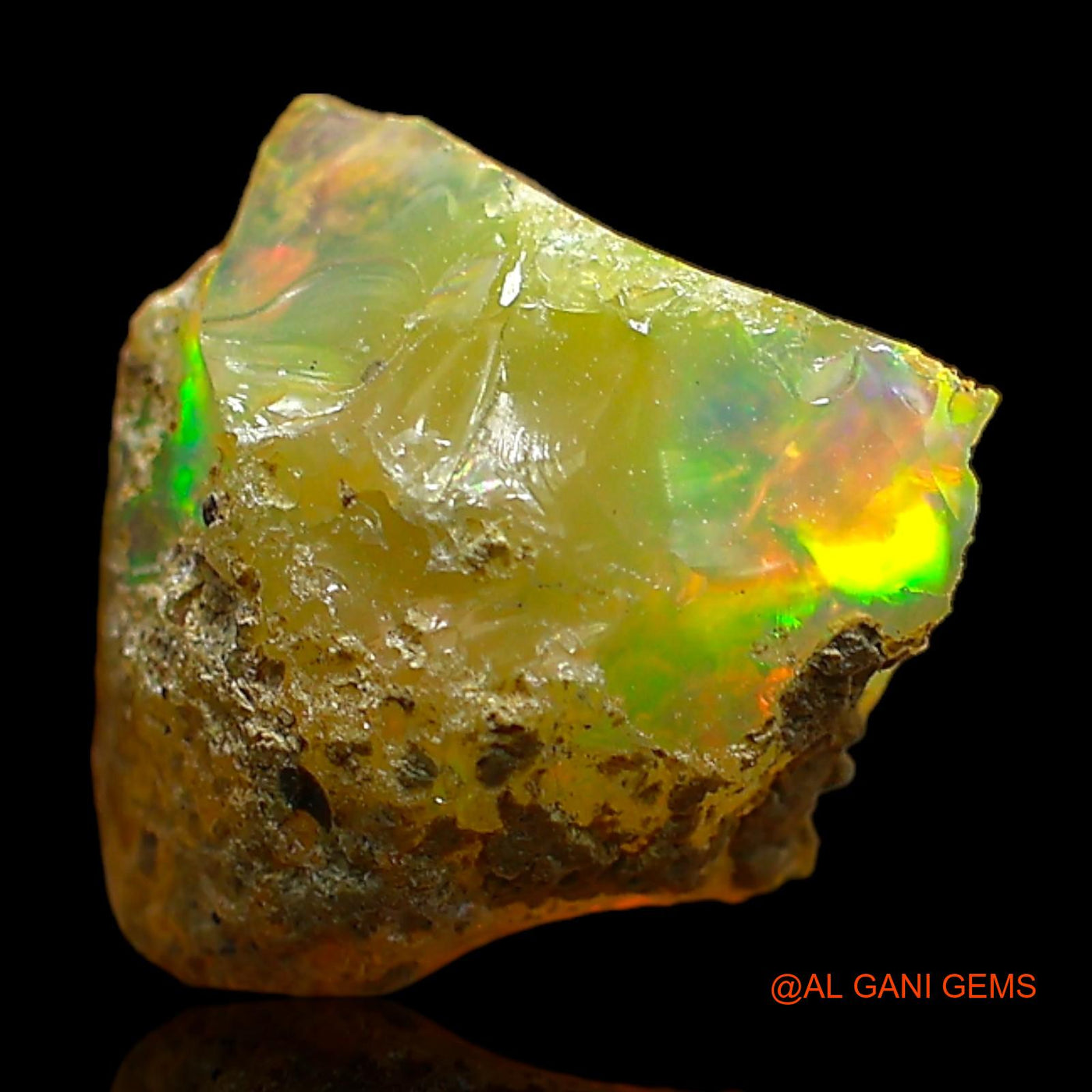 3.00 Cts Natural Ethiopian Fire Opal Loose Gemstone Fancy Rough 13x12x6 mm E-449