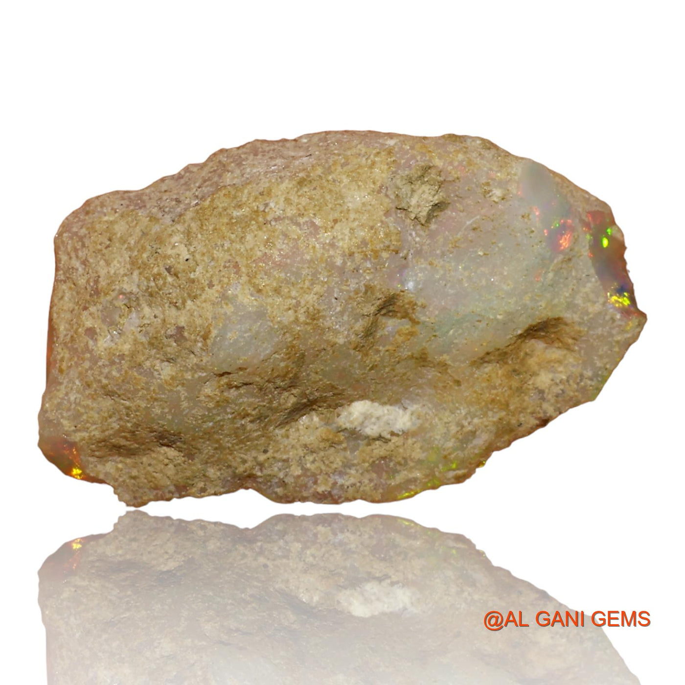 4.00 Cts Natural Ethiopian Fire Opal Fancy Rough Loose Gemstone For Jewelry 19x14x5 mm E-44