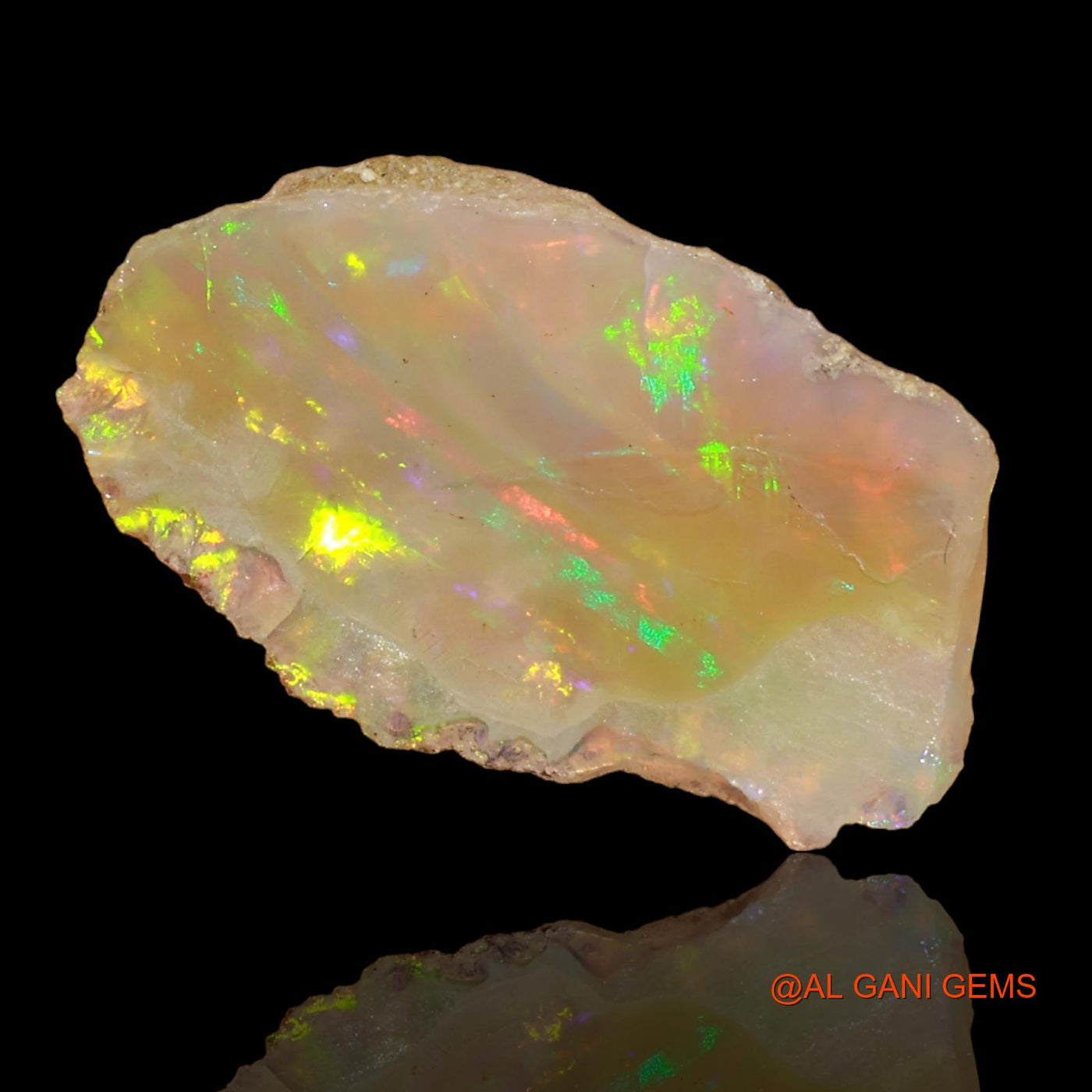 4.00 Cts Natural Ethiopian Fire Opal Fancy Rough Loose Gemstone For Jewelry 19x14x5 mm E-44