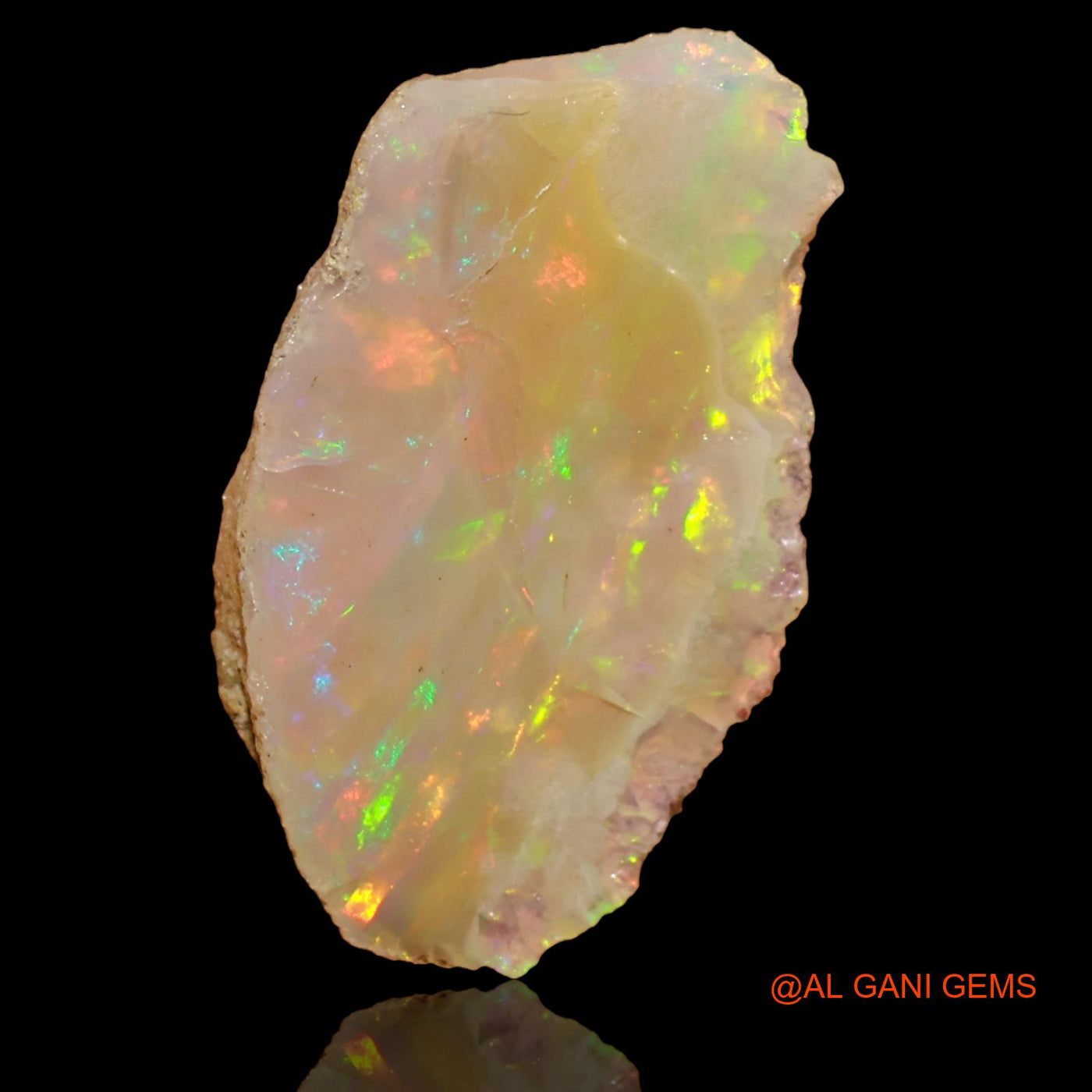 4.00 Cts Natural Ethiopian Fire Opal Fancy Rough Loose Gemstone For Jewelry 19x14x5 mm E-44