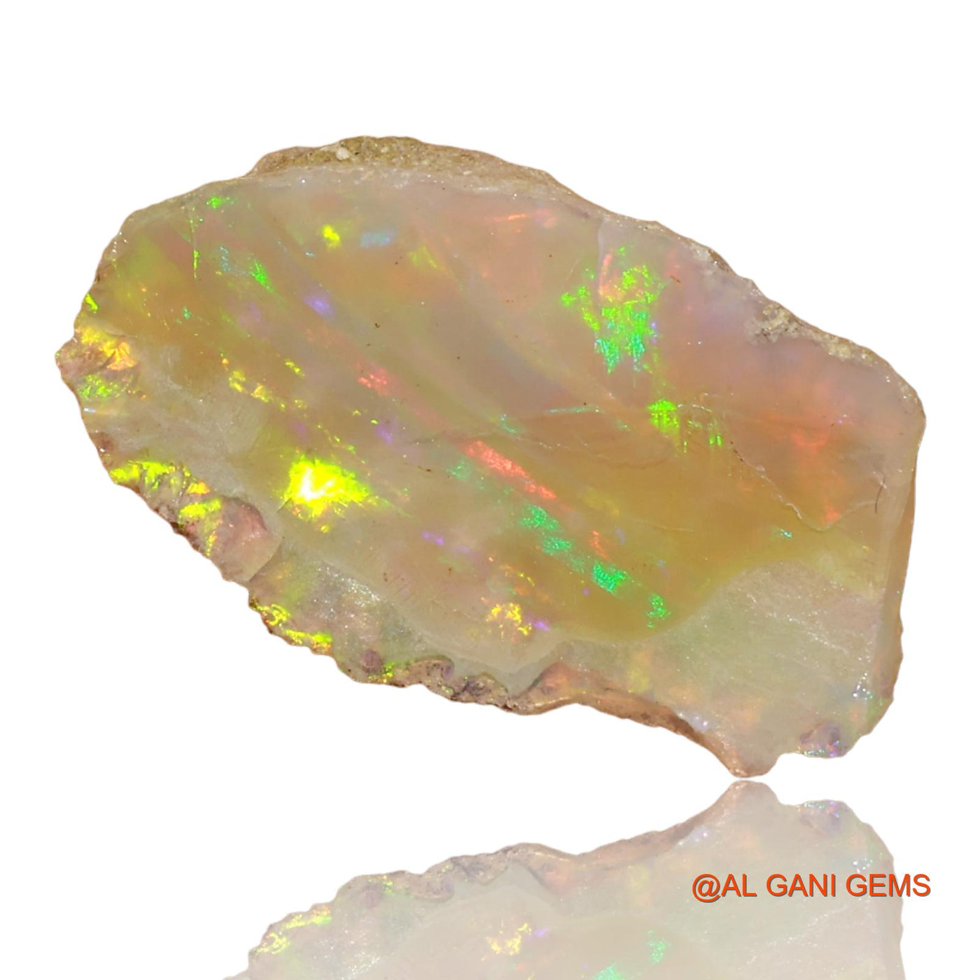 4.00 Cts Natural Ethiopian Fire Opal Fancy Rough Loose Gemstone For Jewelry 19x14x5 mm E-44
