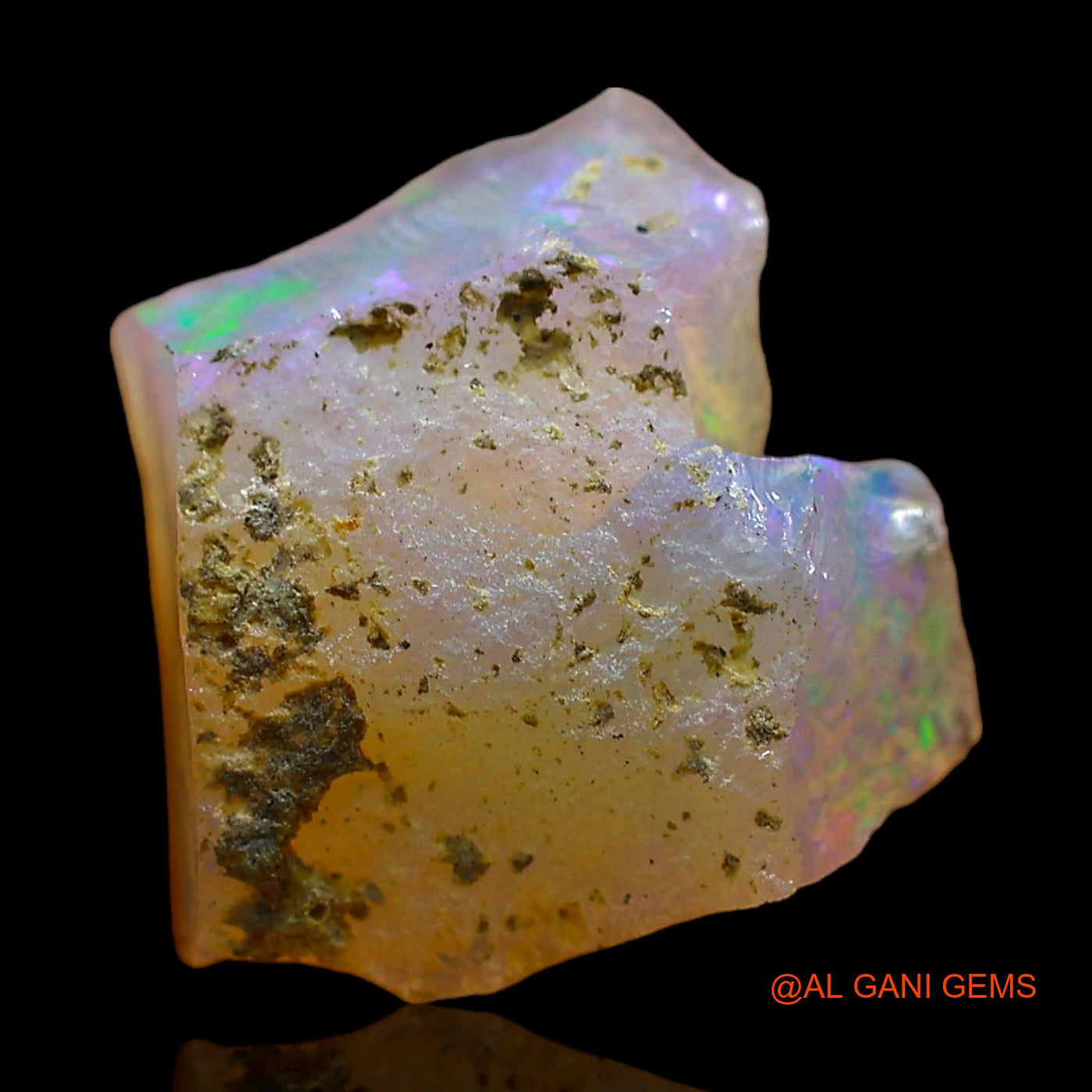 3.00 Cts Natural Ethiopian Fire Opal Loose Gemstone Fancy Rough 11x10x5 mm E-450