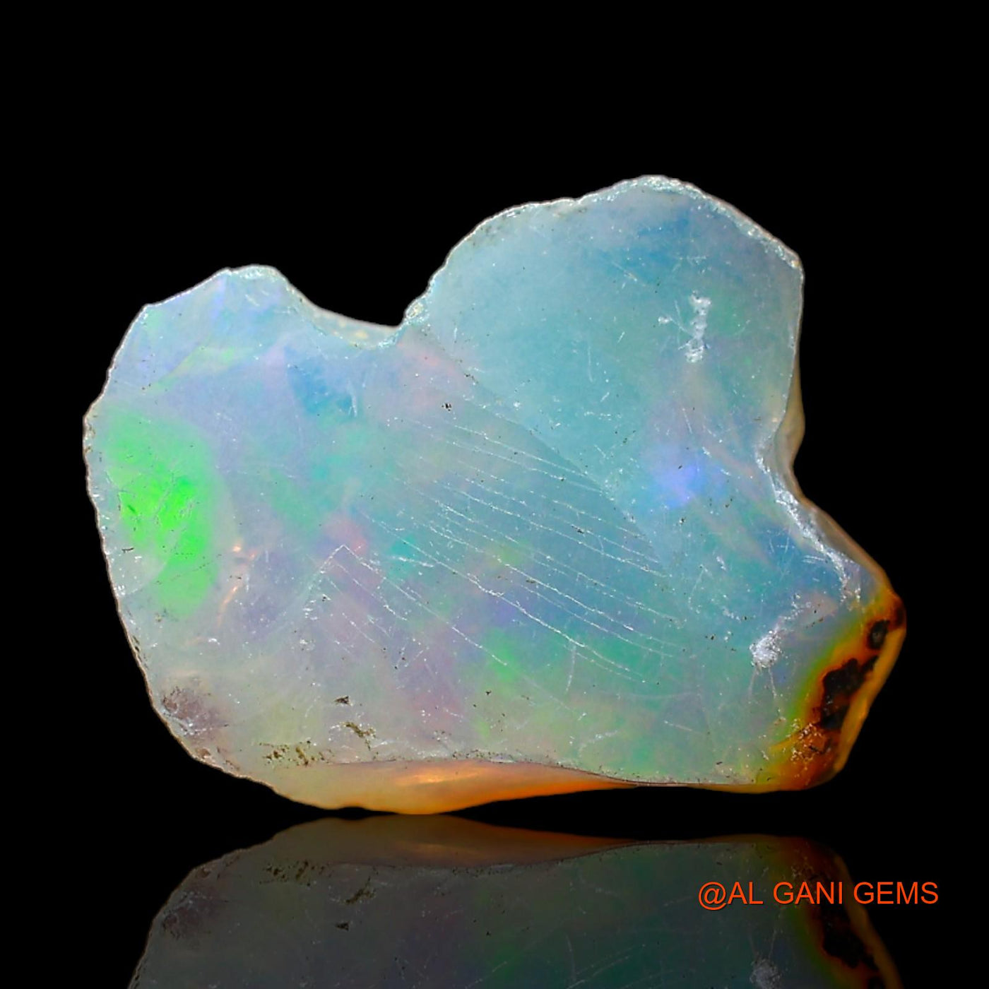 3.00 Cts Natural Ethiopian Fire Opal Loose Gemstone Fancy Rough 12x9x6 mm E-452
