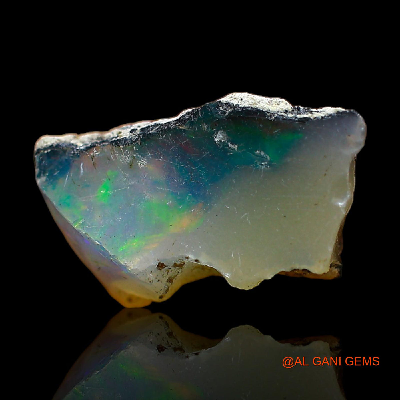2.00 Cts Natural Ethiopian Fire Opal Loose Gemstone Fancy Rough 14x7x5 mm E-453