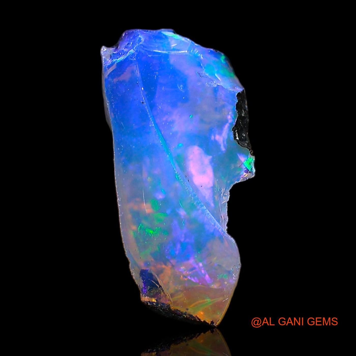 2.00 Cts Natural Ethiopian Fire Opal Loose Gemstone Fancy Rough 15x7x7 mm E-454