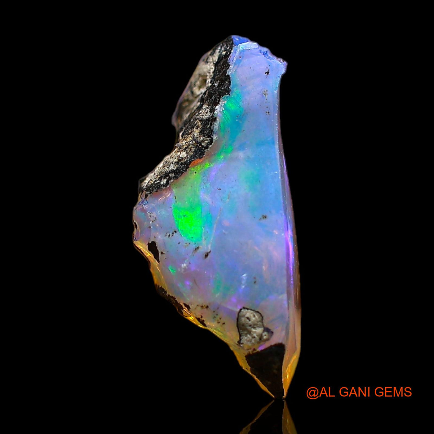 2.00 Cts Natural Ethiopian Fire Opal Loose Gemstone Fancy Rough 15x7x7 mm E-454