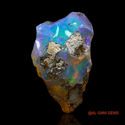 Natural Fire Opal Gemstone 2.00 Cts Loose Fancy Rough From Ethiopia 14x7x7 mm E-455