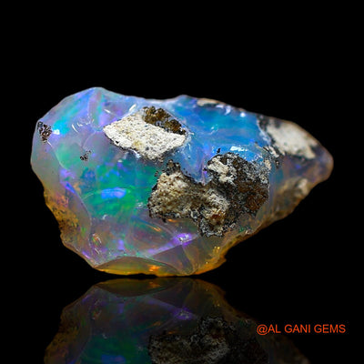 Natural Fire Opal Gemstone 2.00 Cts Loose Fancy Rough From Ethiopia 14x7x7 mm E-455