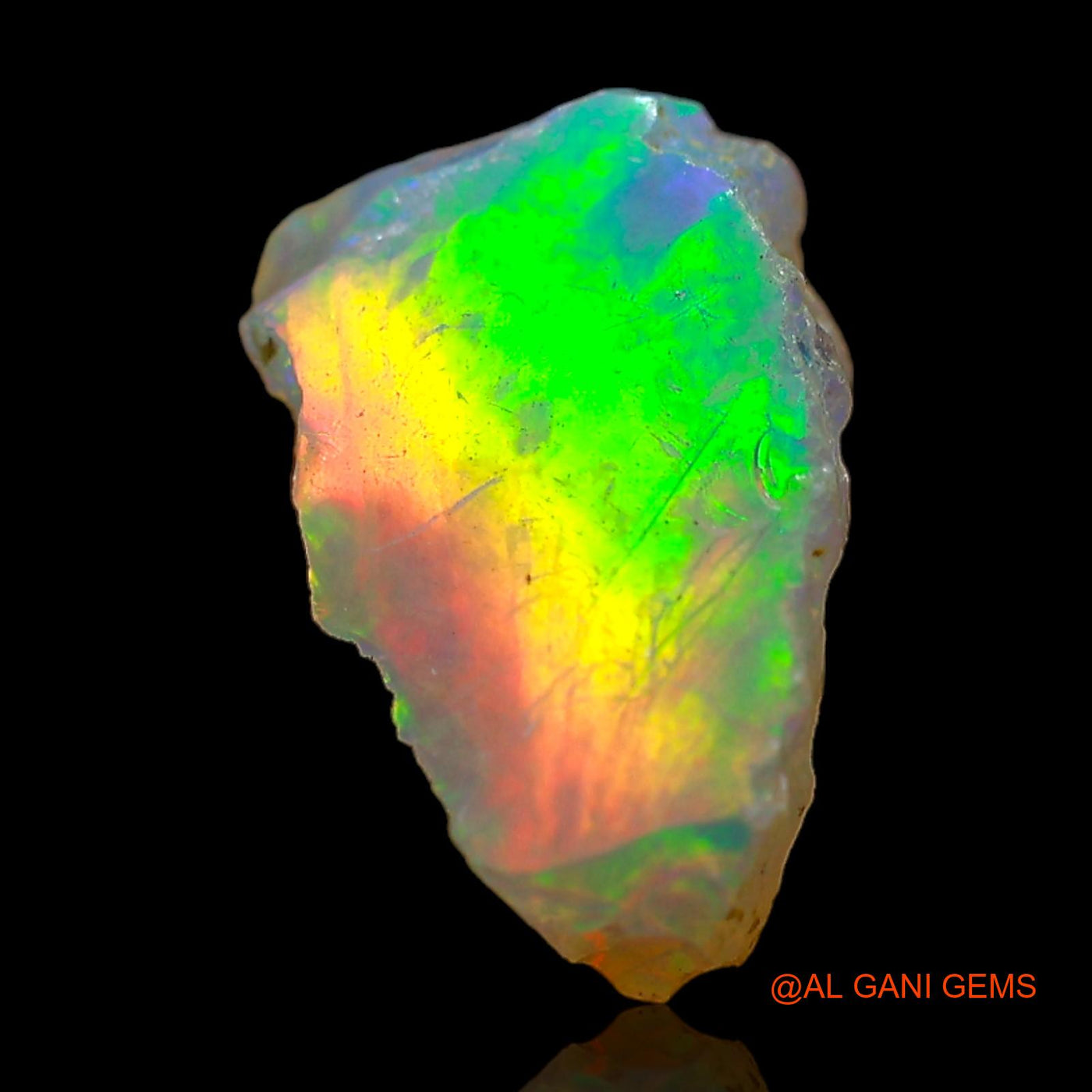 2.00 Cts Unheated Ethiopian Fire Opal Loose Gemstone Fancy Rough Natural 13x7x6 mm E-456