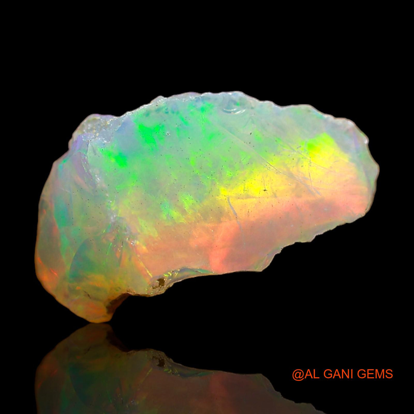 2.00 Cts Unheated Ethiopian Fire Opal Loose Gemstone Fancy Rough Natural 13x7x6 mm E-456