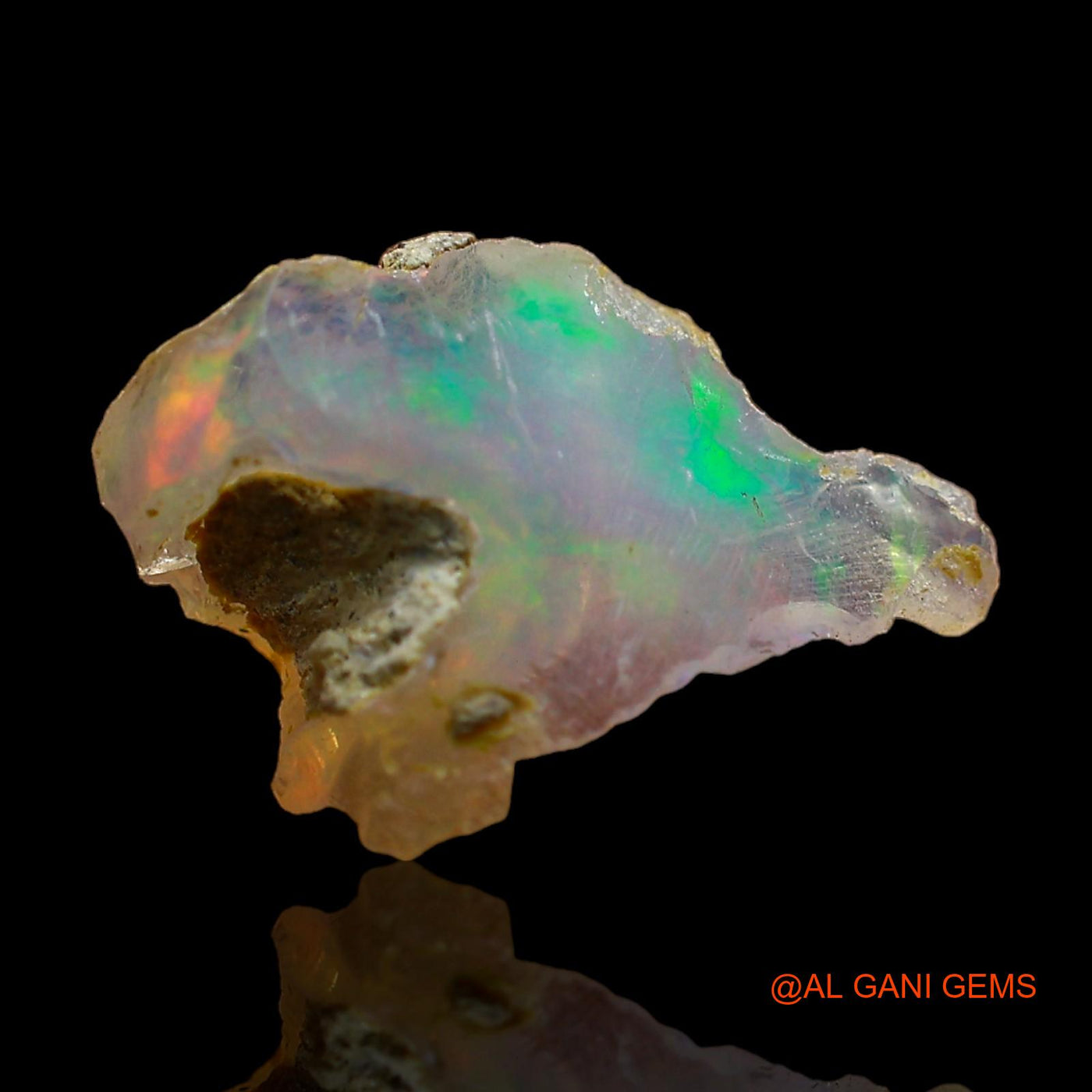 2.00 Cts Natural Ethiopian Fire Opal Loose Gemstone Fancy Rough 10x9x6 mm E-458