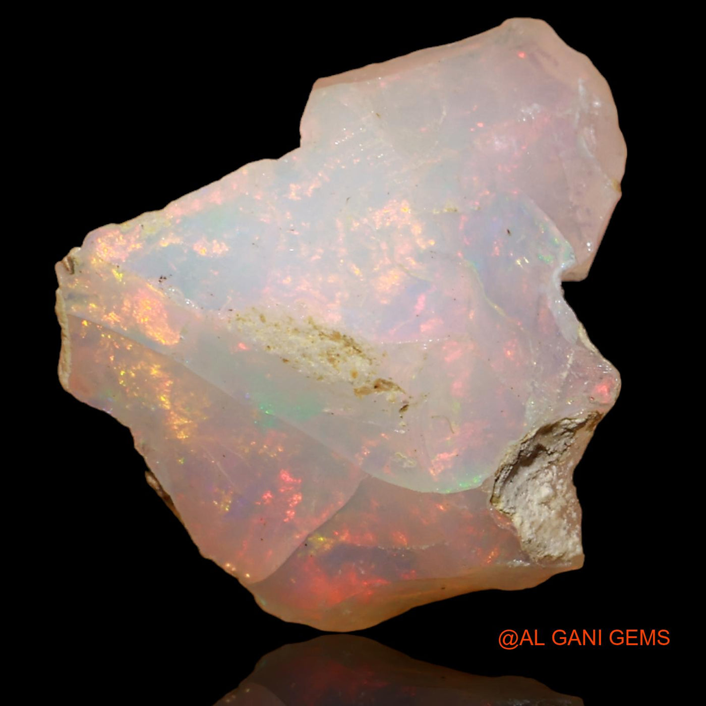 Natural Untreated Fire Opal Loose Gemstone Fancy Rough From Ethiopia 5.00 Cts 15x11x10 mm E-45