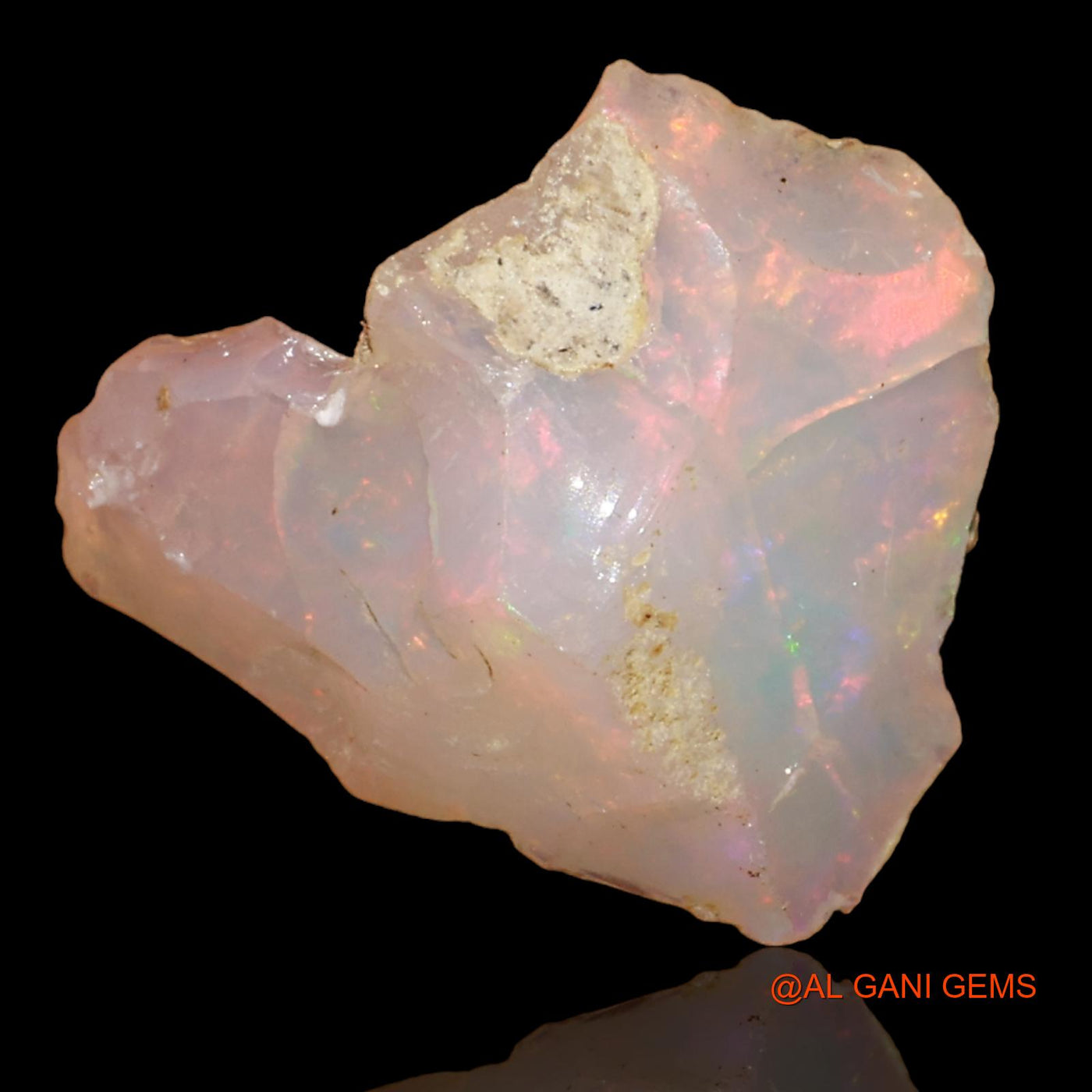 Natural Untreated Fire Opal Loose Gemstone Fancy Rough From Ethiopia 5.00 Cts 15x11x10 mm E-45