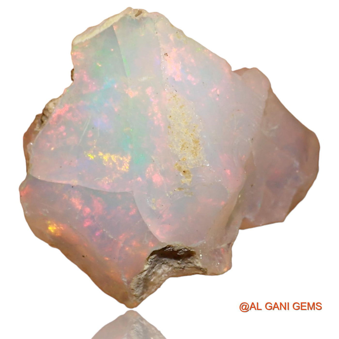 Natural Untreated Fire Opal Loose Gemstone Fancy Rough From Ethiopia 5.00 Cts 15x11x10 mm E-45