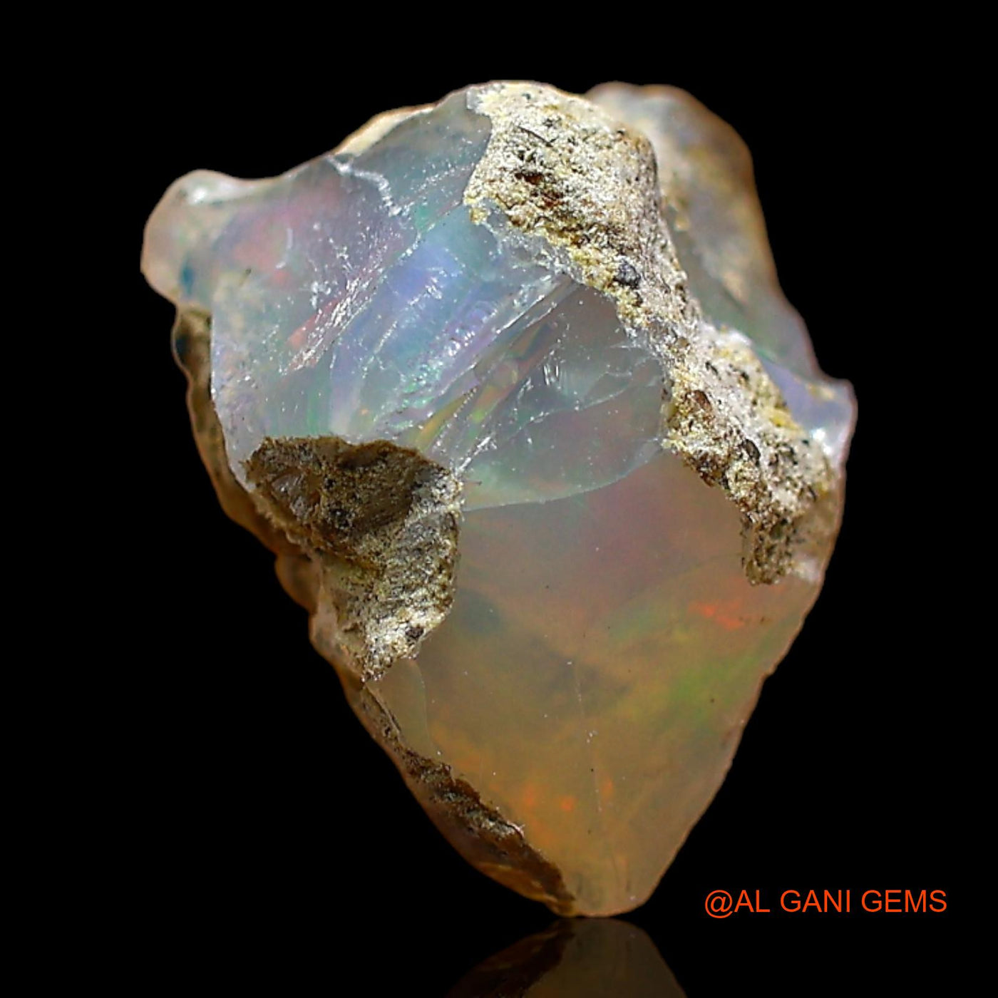3.00 Cts Natural Ethiopian Fire Opal Loose Gemstone Fancy Rough 11x7x7 mm E-460