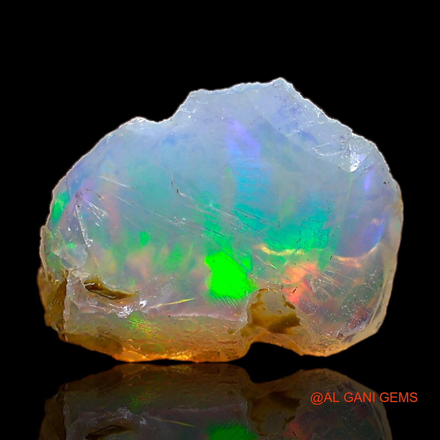 Natural Untreated Fire Opal Loose Gemstone Fancy Rough From Ethiopia 2.00 Cts 12x9x4 mm E-462