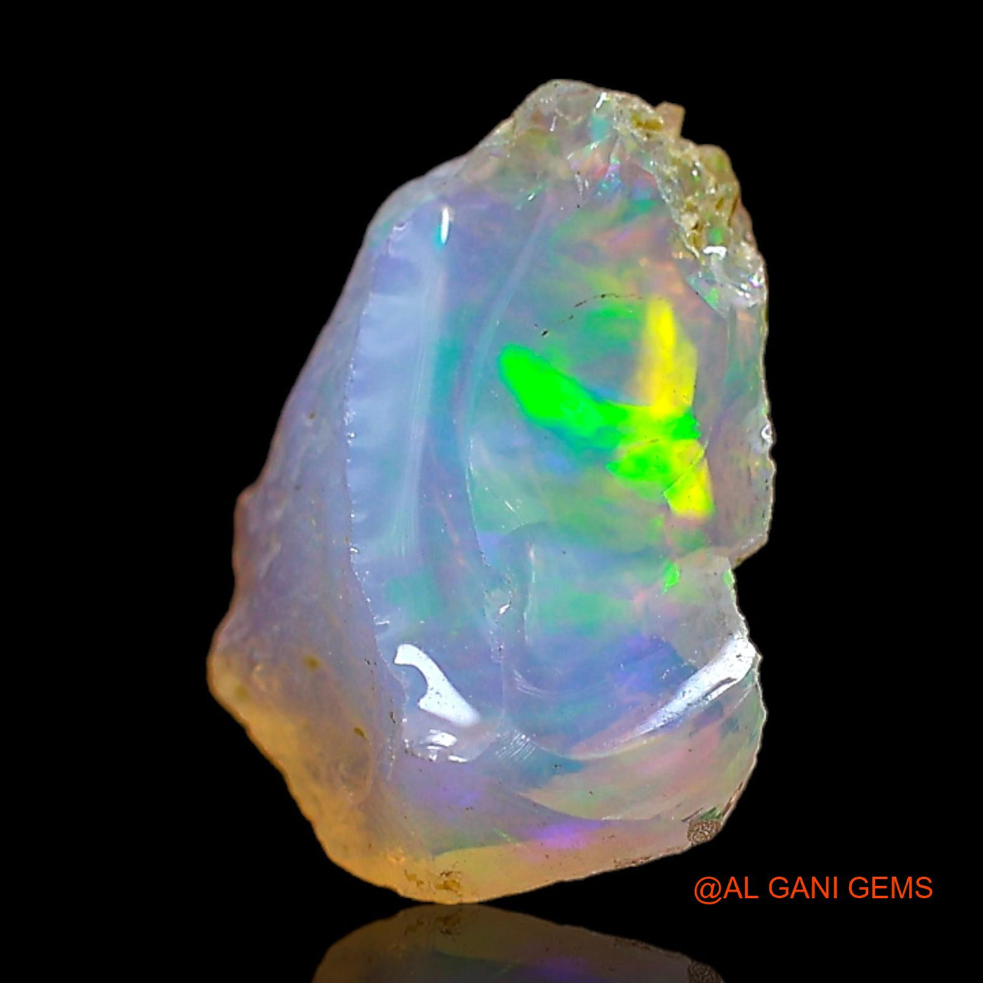 Natural Untreated Fire Opal Loose Gemstone Fancy Rough From Ethiopia 2.00 Cts 12x9x4 mm E-462