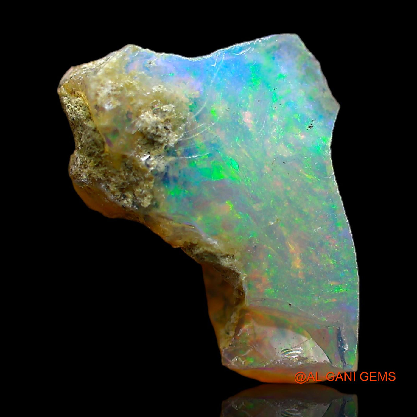 Natural Fire Opal Gemstone 2.00 Cts Loose Fancy Rough From Ethiopia 10x8x5 mm E-466