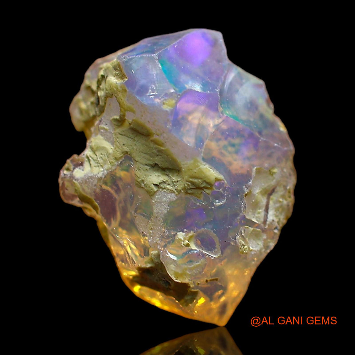 2.00 Cts Natural Ethiopian Fire Opal Loose Gemstone Fancy Rough 13x10x6 mm E-467