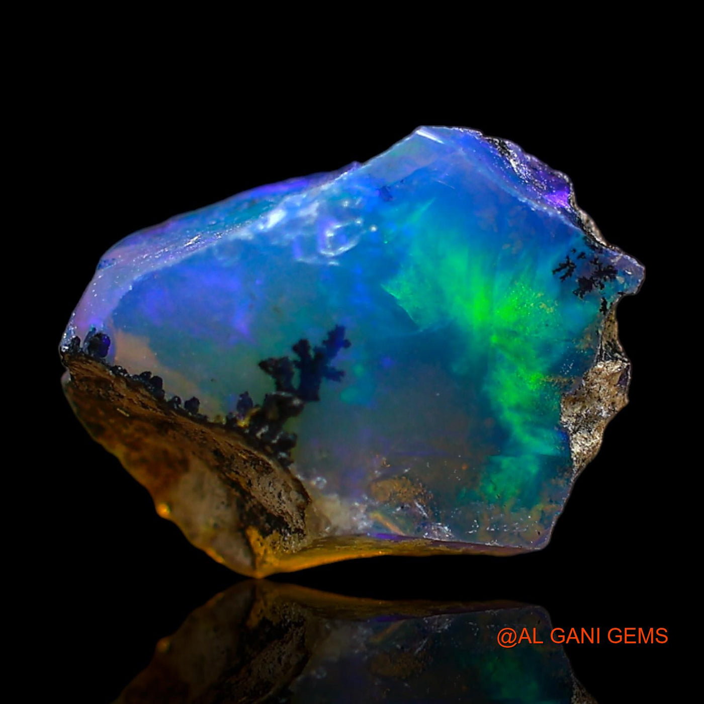 Natural Untreated Fire Opal Loose Gemstone Fancy Rough From Ethiopia 3.00 Cts 12x8x7 mm E-468