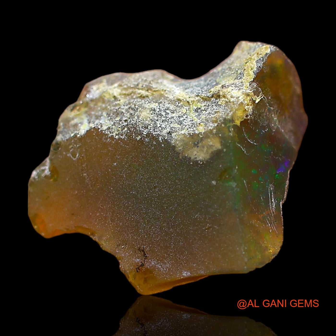 3.00 Cts Natural Ethiopian Fire Opal Loose Gemstone Fancy Rough 12x11x9 mm E-469