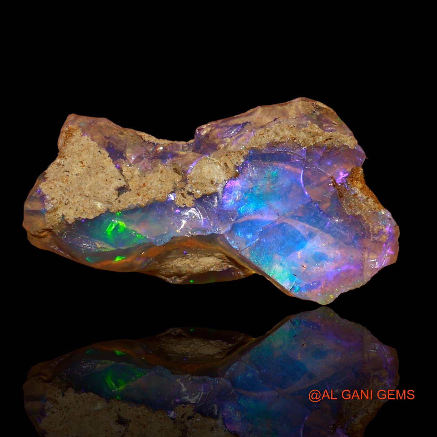 5.00 Cts Natural Ethiopian Fire Opal Loose Gemstone Fancy Rough 19x10x8 mm E-46