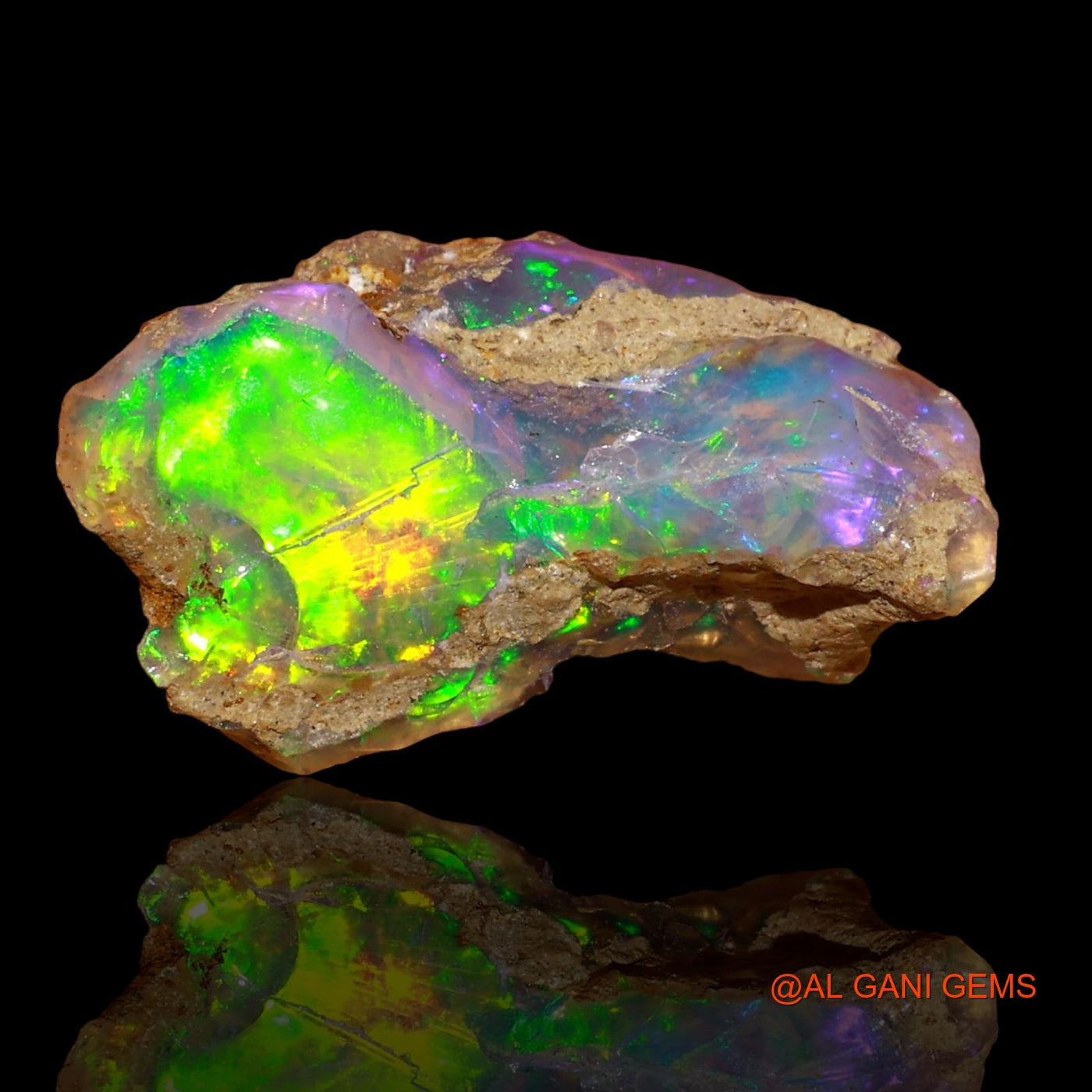 5.00 Cts Natural Ethiopian Fire Opal Loose Gemstone Fancy Rough 19x10x8 mm E-46