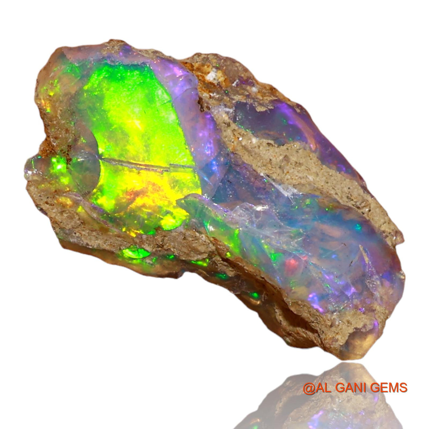 5.00 Cts Natural Ethiopian Fire Opal Loose Gemstone Fancy Rough 19x10x8 mm E-46