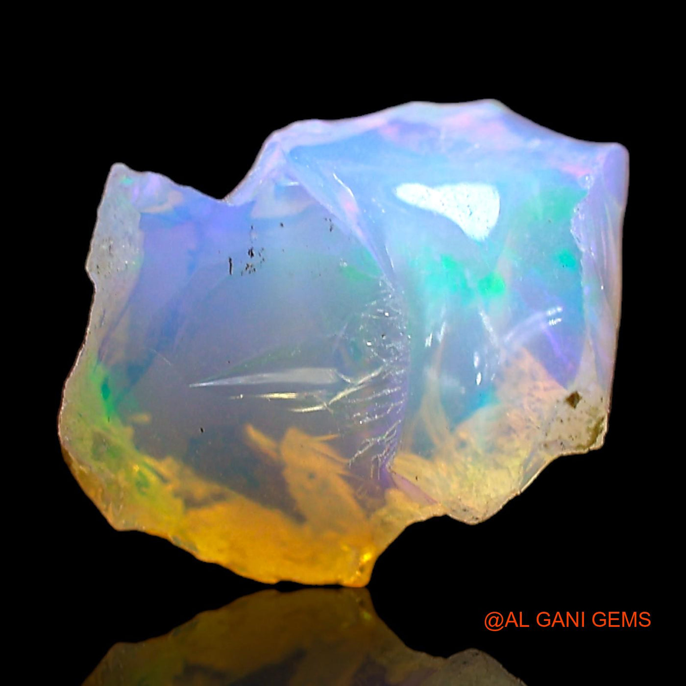 2.00 Cts Unheated Ethiopian Fire Opal Loose Gemstone Fancy Rough Natural 10x9x5 mm E-471