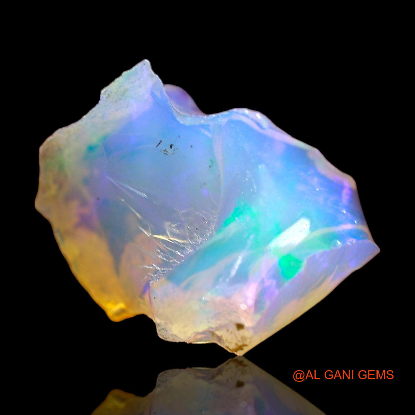 2.00 Cts Unheated Ethiopian Fire Opal Loose Gemstone Fancy Rough Natural 10x9x5 mm E-471