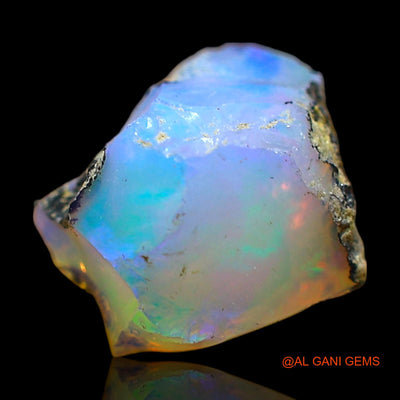 Natural Fire Opal Gemstone 3.00 Cts Loose Fancy Rough From Ethiopia 12x11x9 mm E-473