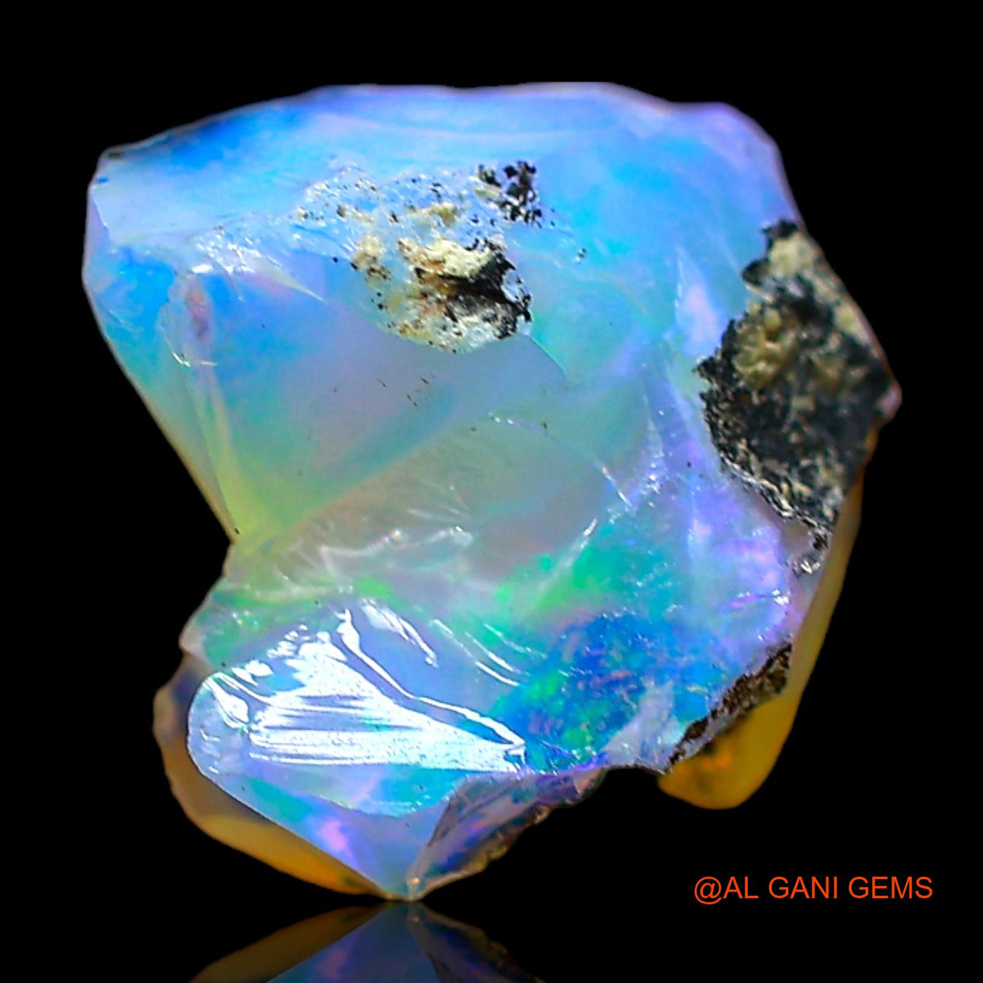 Natural Fire Opal Gemstone 3.00 Cts Loose Fancy Rough From Ethiopia 12x11x9 mm E-473