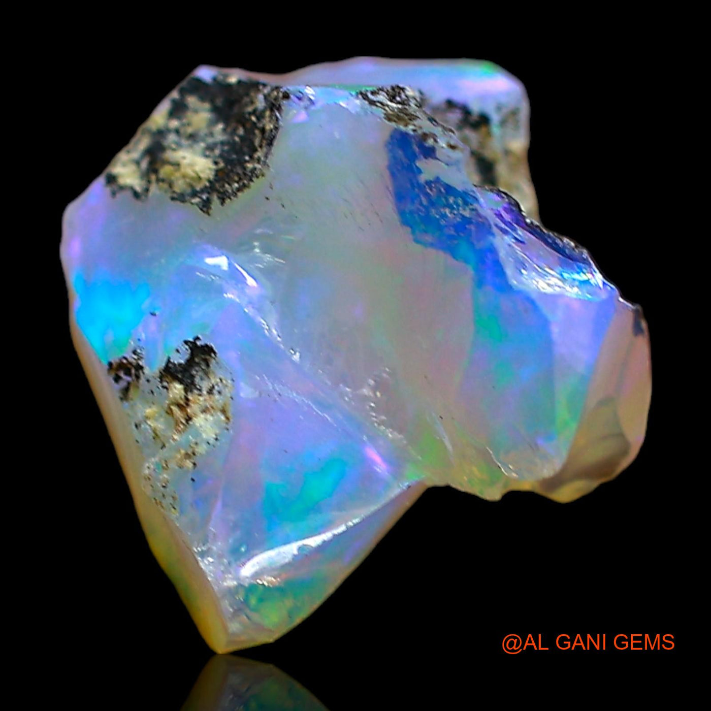 Natural Fire Opal Gemstone 3.00 Cts Loose Fancy Rough From Ethiopia 12x11x9 mm E-473