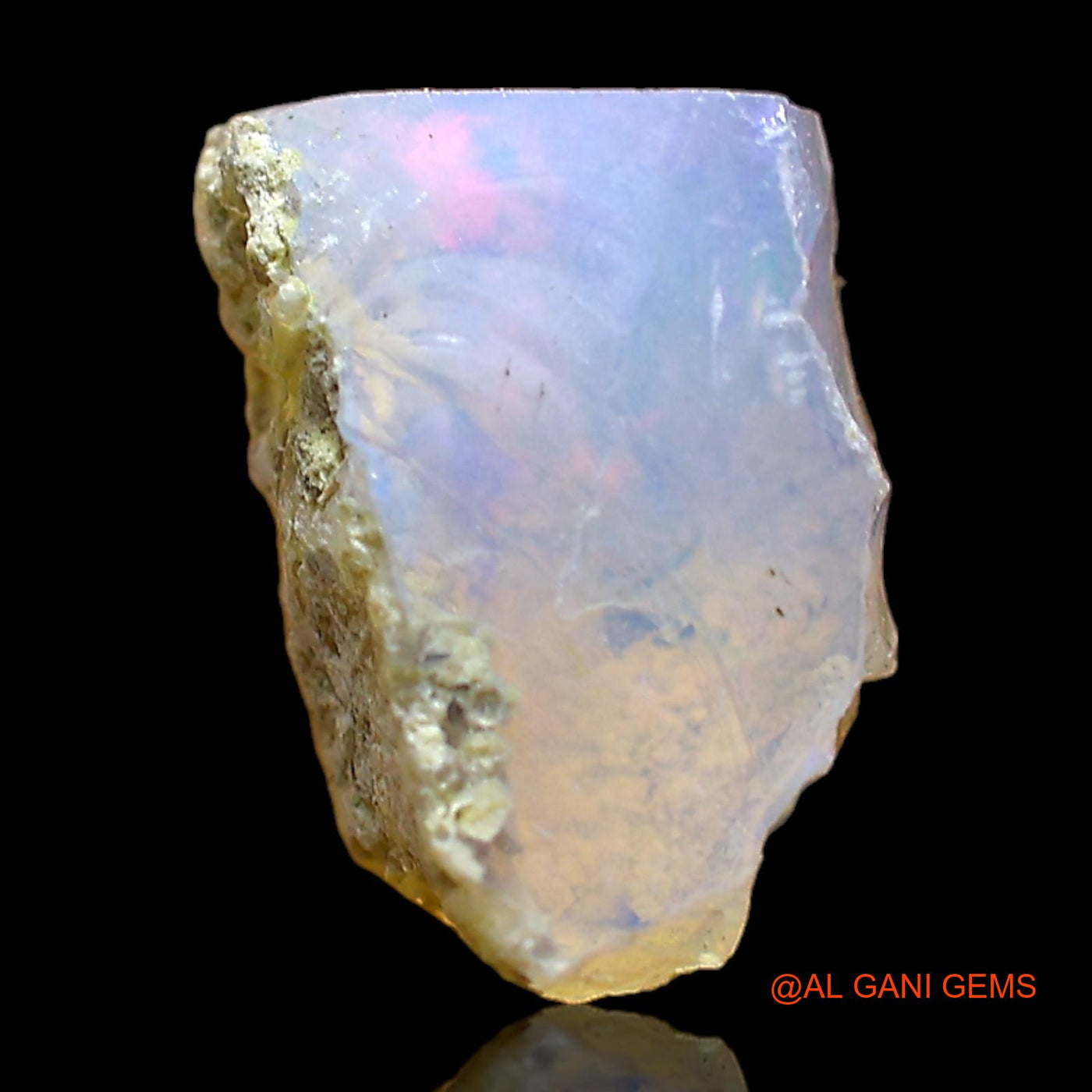 Natural Fire Opal Gemstone 3.00 Cts Loose Fancy Rough From Ethiopia 11x8x7 mm E-474