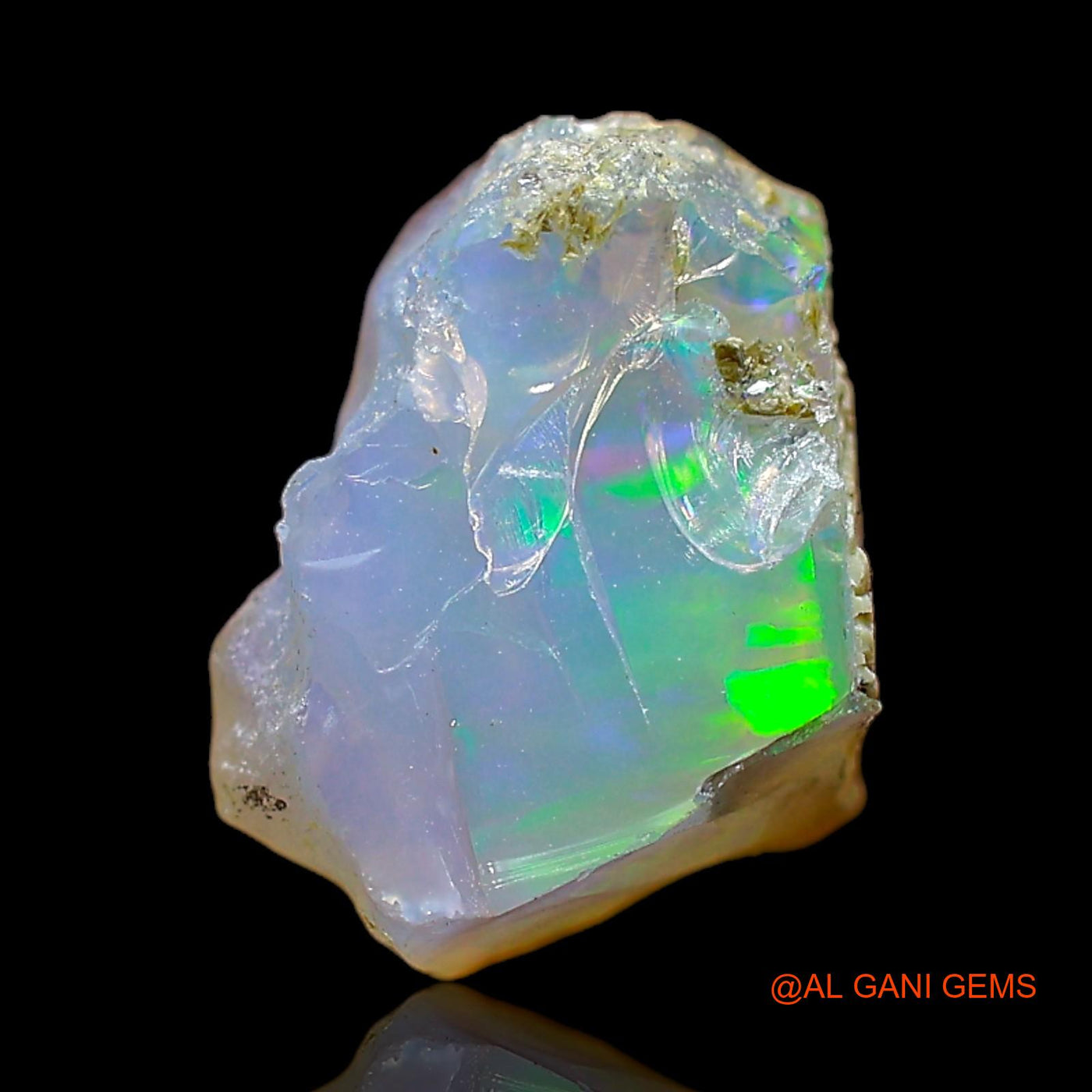 Natural Untreated Fire Opal Loose Gemstone Fancy Rough From Ethiopia 3.00 Cts 9x8x8 mm E-478