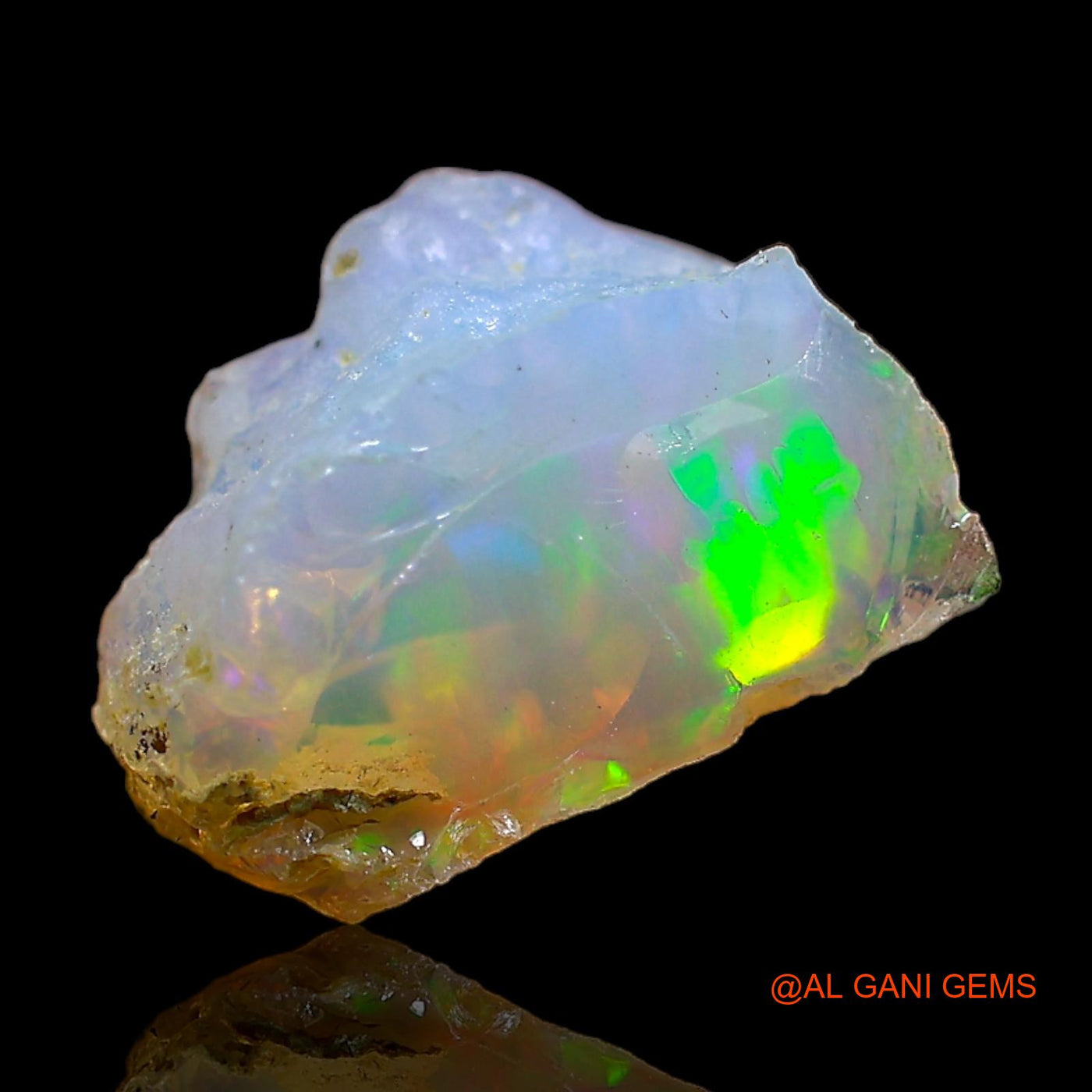 Natural Untreated Fire Opal Loose Gemstone Fancy Rough From Ethiopia 3.00 Cts 9x8x8 mm E-478