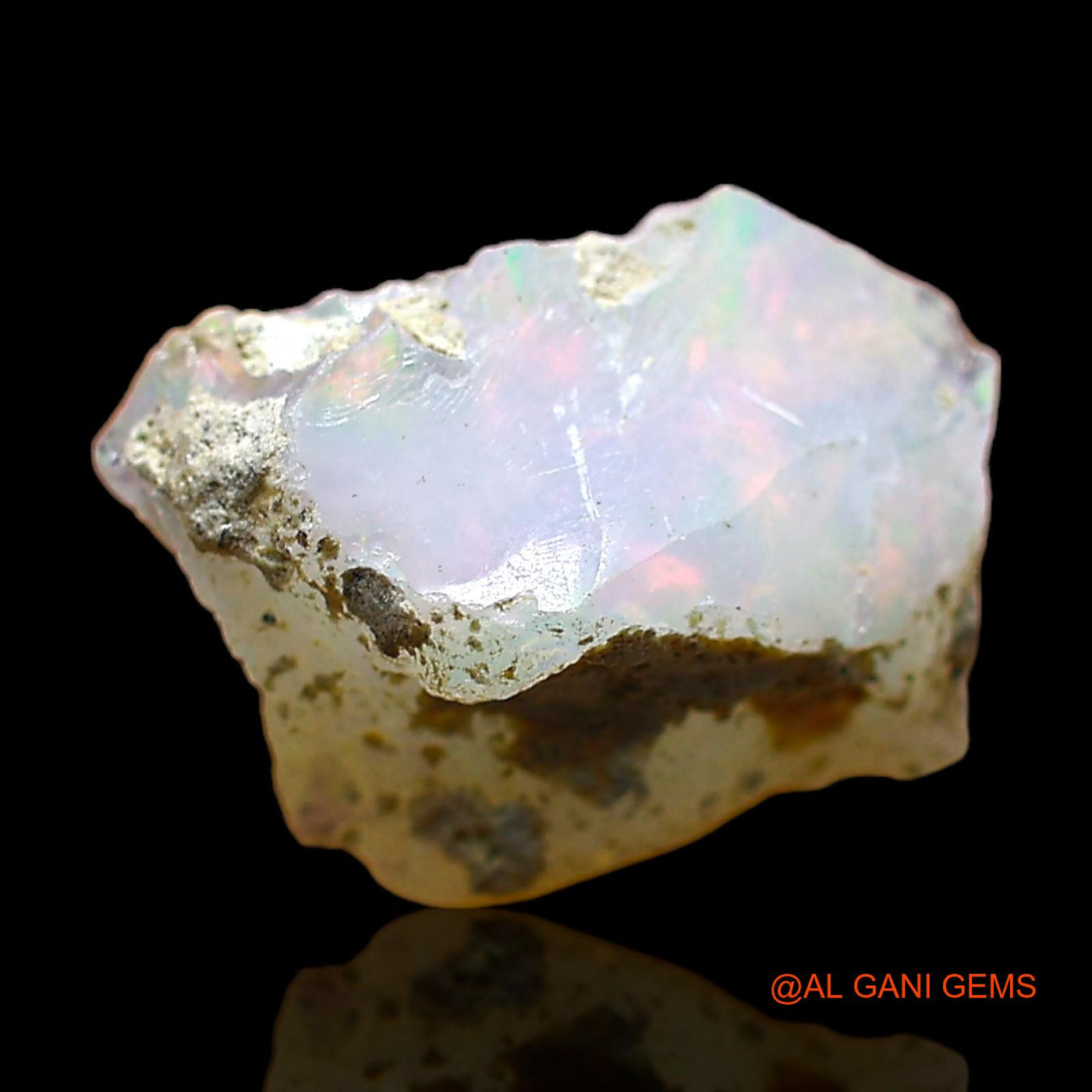 Natural Fire Opal Gemstone 2.00 Cts Loose Fancy Rough From Ethiopia 12x9x6 mm E-479