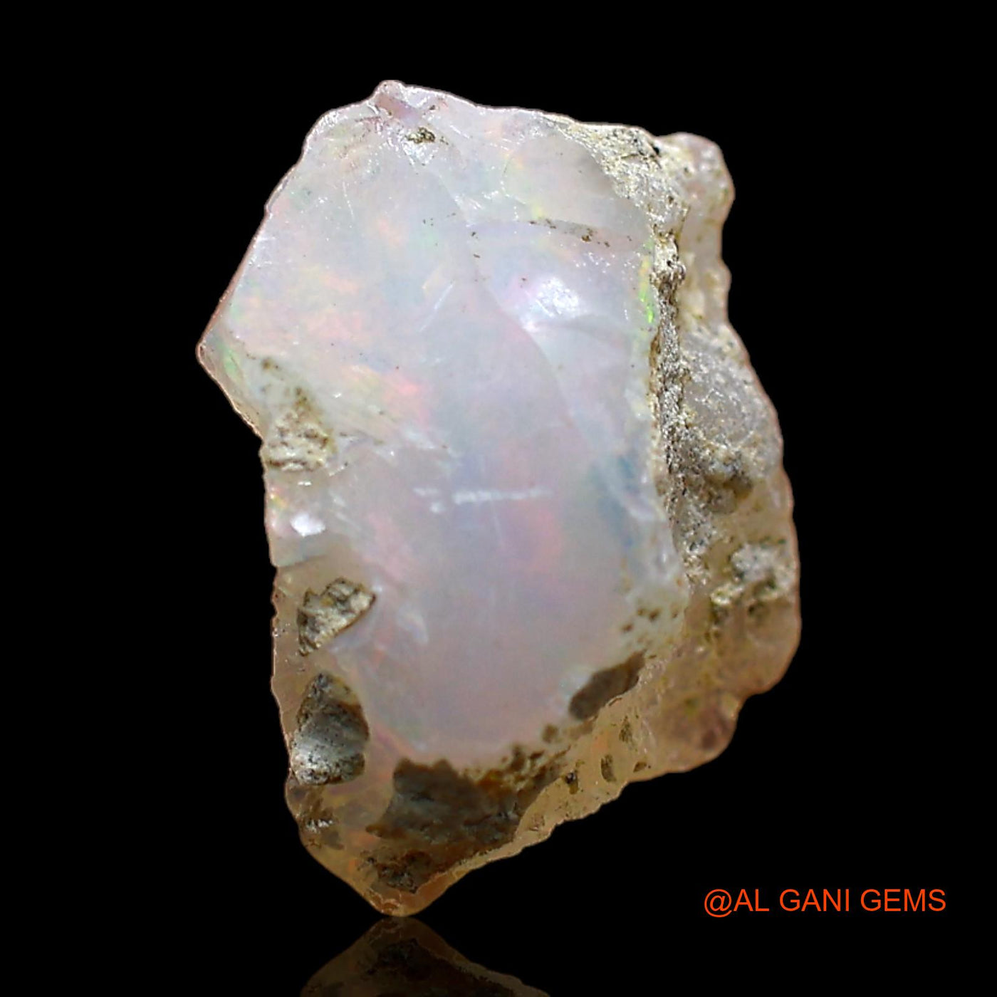 Natural Fire Opal Gemstone 2.00 Cts Loose Fancy Rough From Ethiopia 12x9x6 mm E-479