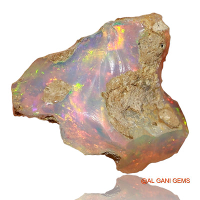 Natural Fire Opal Gemstone 4.00 Cts Loose Fancy Rough From Ethiopia 14x12x7 mm E-47