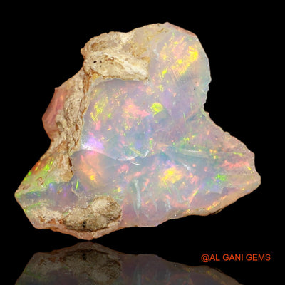Natural Fire Opal Gemstone 4.00 Cts Loose Fancy Rough From Ethiopia 14x12x7 mm E-47