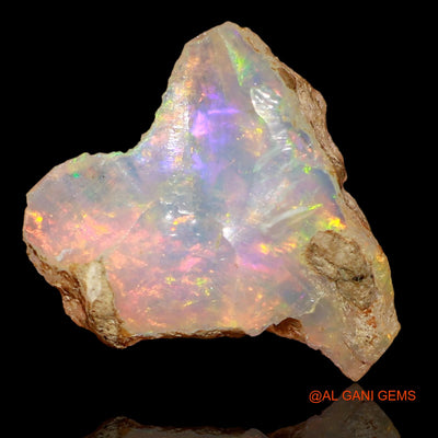 Natural Fire Opal Gemstone 4.00 Cts Loose Fancy Rough From Ethiopia 14x12x7 mm E-47