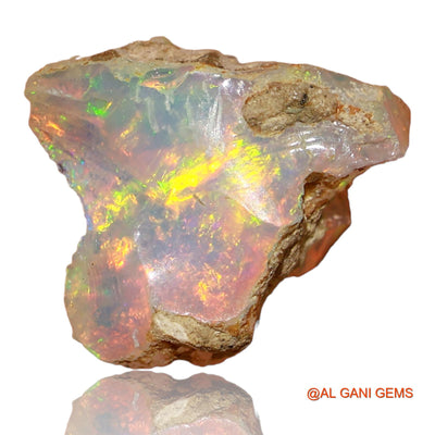 Natural Fire Opal Gemstone 4.00 Cts Loose Fancy Rough From Ethiopia 14x12x7 mm E-47